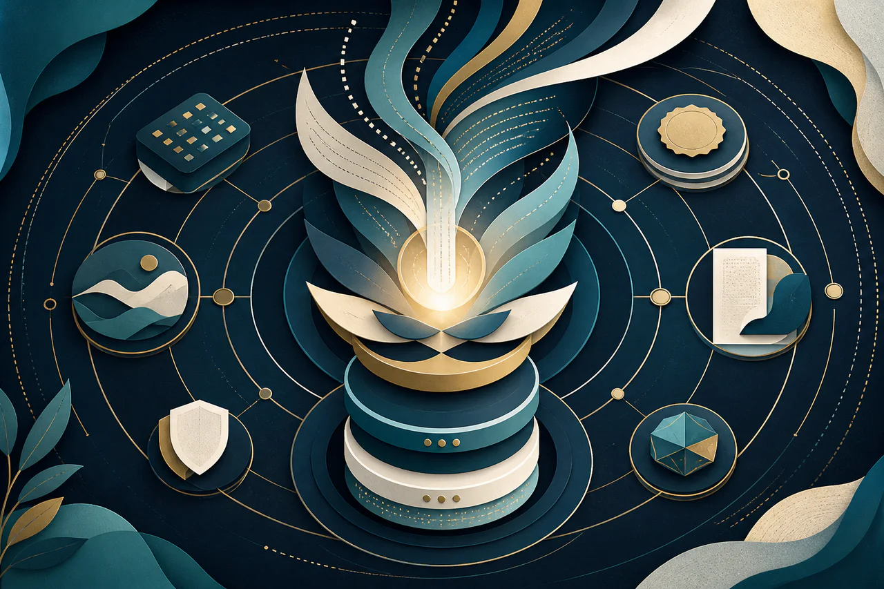 Illustration de la propriété intellectuelle appliquée aux créations et actifs numériques